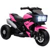 Kids Electric Motorcycle Ride-On Toy, 3-Wheel Battery-Operated Motorbike with Horn, Toddler Ride On Bike, Pink