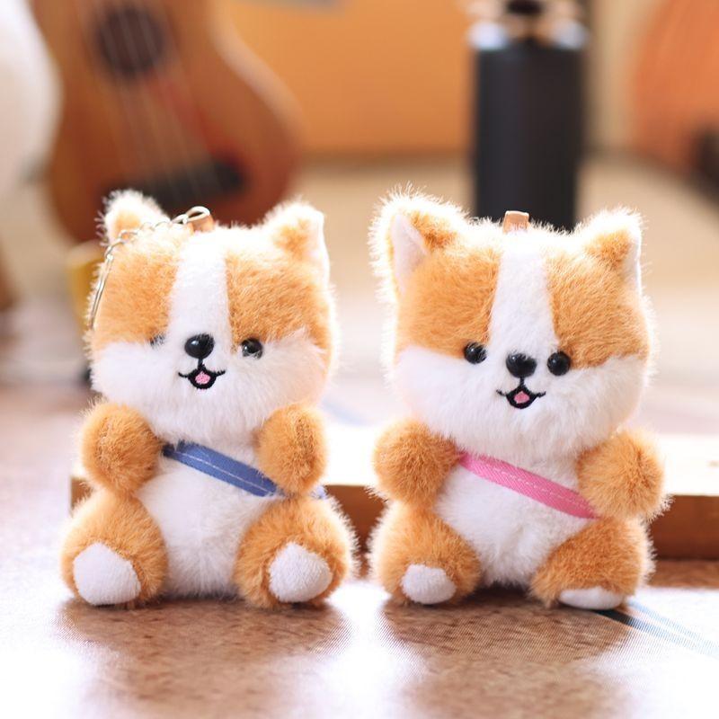 Puppy Plush Corgi Pendant Bag Hanging Decoration Keychain Animal Cartoon Doll