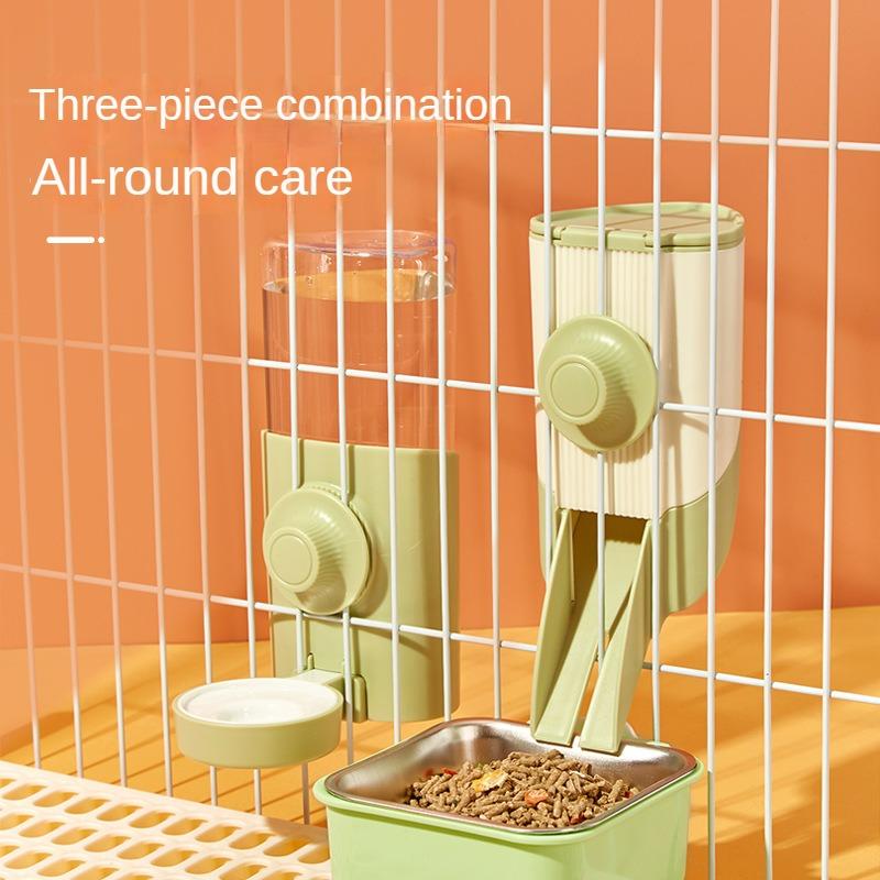 500ml Pet Parrot Bird Feeding Waterer Cat Dog Cage Hanging Waterer Pigeon Rabbit Small Pet Automatic Feeding Water Feeding Bowl