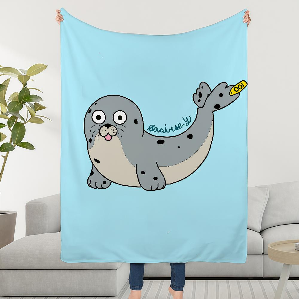Cartoon Cute S-SealookS Blanket Soft Warm Furry Throw Super Kids Toys Bed Sofa Car Cradle