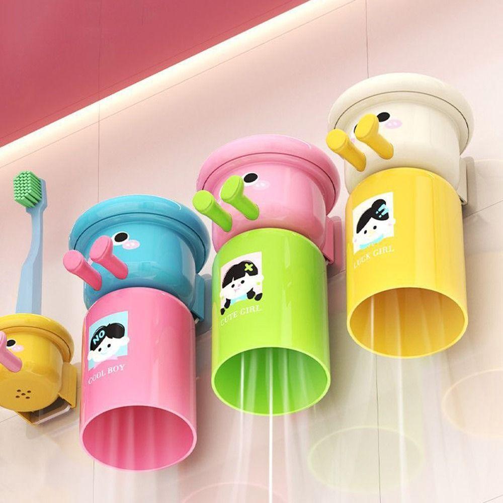 Dopamine Magnetic Toothbrush Cup Holder Punch Free Children's Toothbrush Cup Set  Bathroom