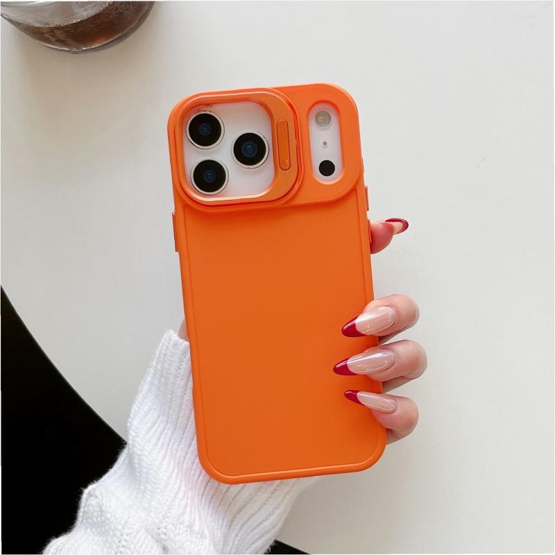 Fashion Fluorescent Candy Color Hide Lens Stand Phone Case For iPhone 17 Air 16 E 15 14 13 Pro Max Plus Bracket Anti-fall Cover