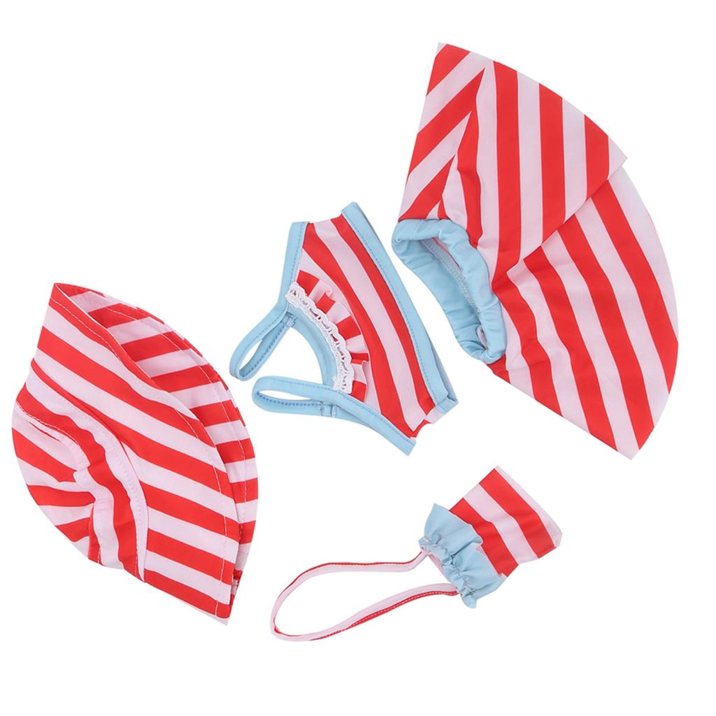 18Inch Baby Doll Clothes Swimsuits Baby Doll Tops Skirt Hat Messenger Bag Bathing Suit