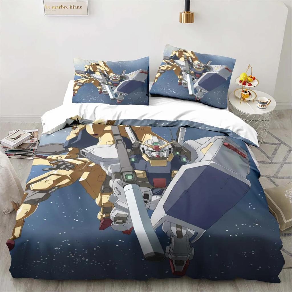 Fashion Anime Robot BANG BRAVERN Home Textile Pillow Case Bed Linen Duvet Covers Kids Comforter Bedding Sets For Home Textiles