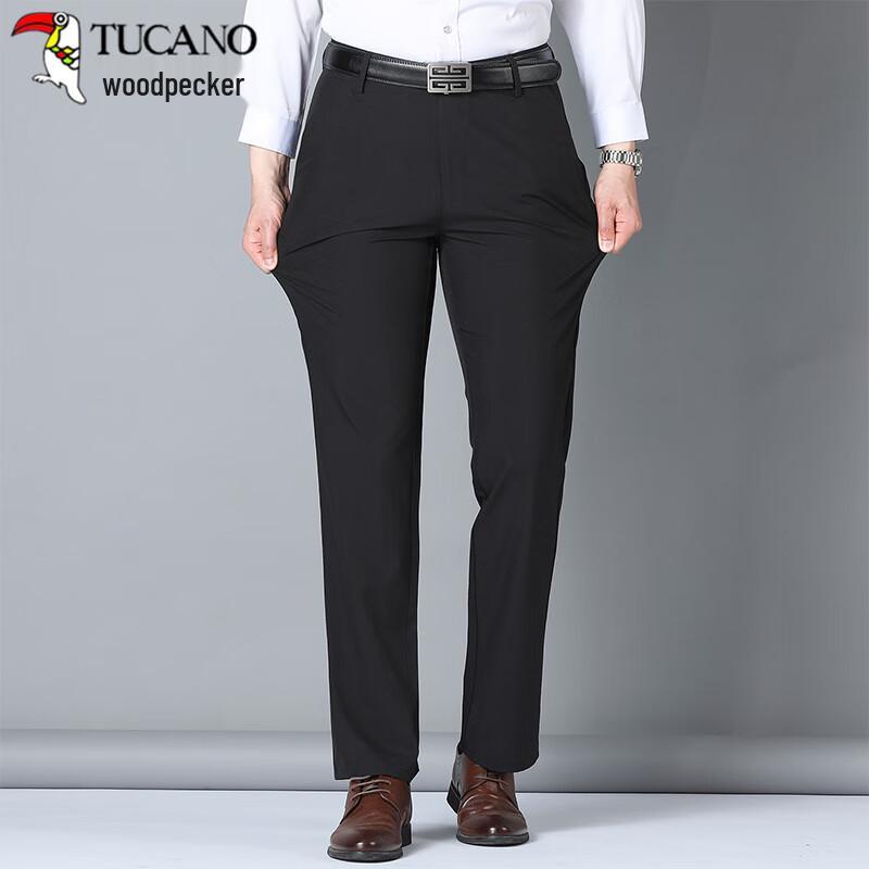 TUCANO Men's Modal Blend Straight Fit Business Casual Pants