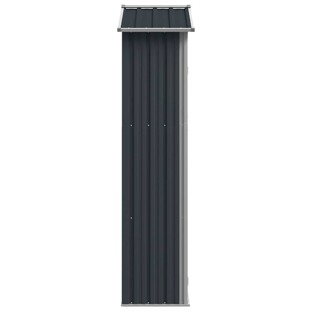 Vidaxl Garden Shed, Anthracite, 116X45X175 Cm, Galvanized Steel