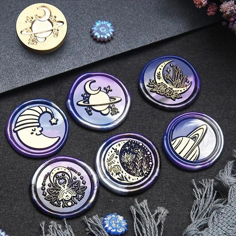 Wax Seal Stamp Moon Stars Vintage Sealing Stamp Head For Cards Craft Envelopes Wedding Wax Lacquer for Seals Scrapbooking