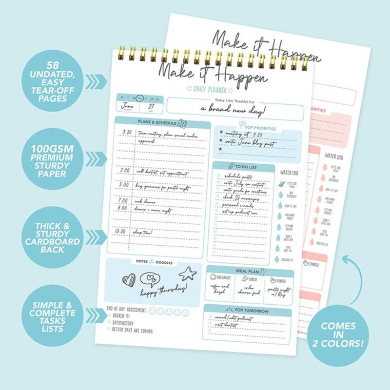 Daily To-do-list Planner Coil-binding Planner Daily Weekly Planner To-do-list Notebook Personal Appointment Book Diary