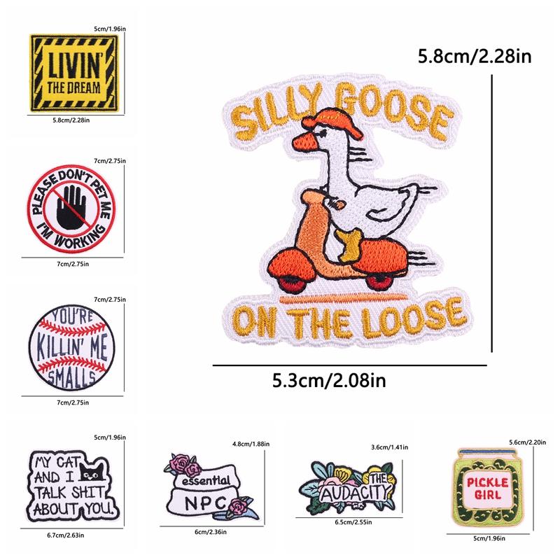 5pcs /Lots Letter Slogan Patch Letter Embroidered Patches Jackets Hats Sew Badges Patch Iron On Patches For Backpack Diy Stickers