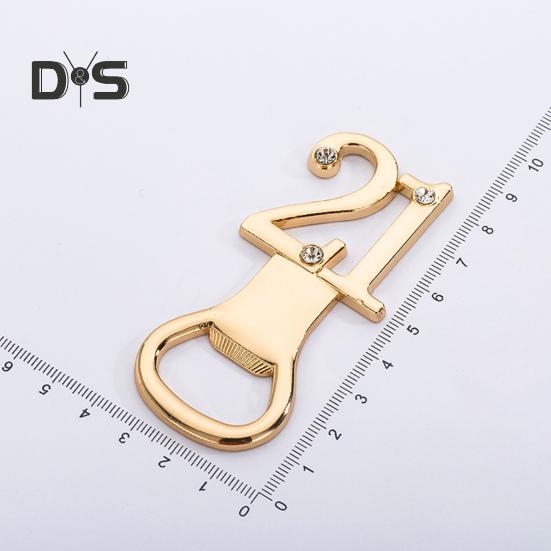 2Pcs Compact Bottle Opener Number 15/21/60 Unique Birthday Party Gift Manual Bottle Opener