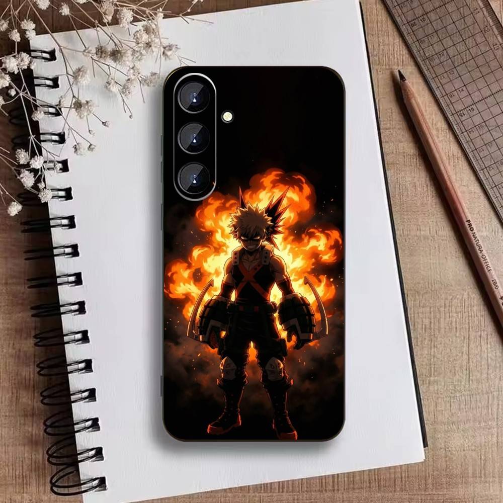 Katsuki Bakugo R-Hero Academia Phone Case For Samsung Galaxy A73,A21s,A22,A31,A52,A53,A71,A41Soft Black Shell