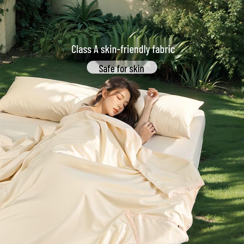 FUANNA 60S Pure Cotton Mulberry Silk Summer Quilt