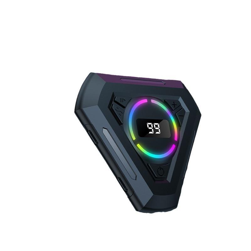 Mobile Phone Screen Auto Clicker Adjustable Speed Silent with Digital Display & RGB Light for Games Live Broadcasts Likes Reward