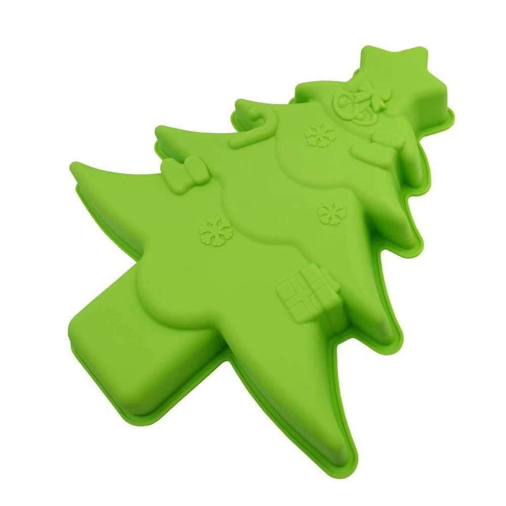Christmas Silicone Baking Mold Classic Green Christmas Tree/Pendant MoldChocolate Cake Jelly Mold SiliconeSuitable for Christmas