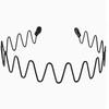 Hair Styling Tool Alice Style Casual Headwear Sports Metal Hairband Wavy Headband Black Head Hoop