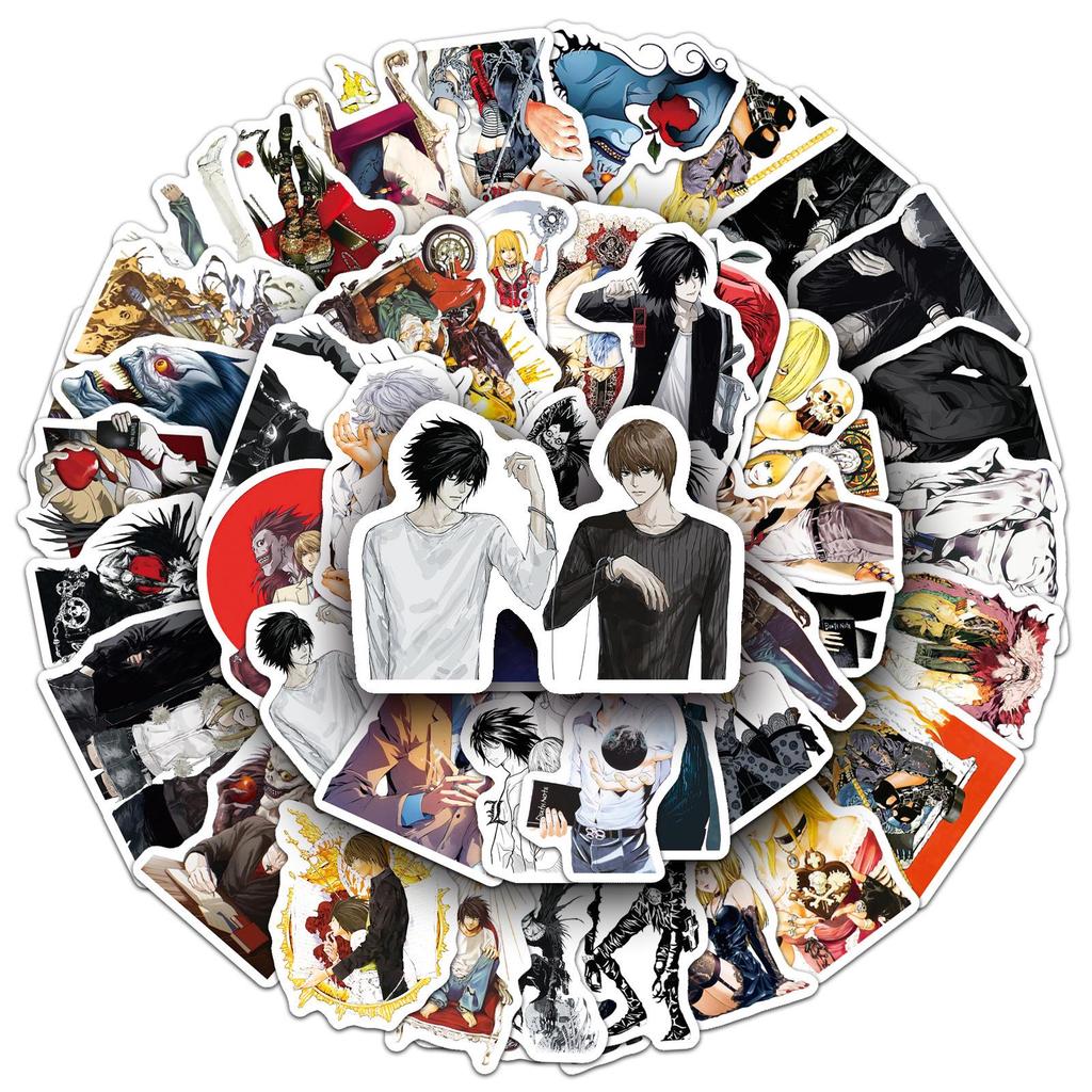 50 Death Note Stickers: Classic Anime Light Yagami for Phone & Notebook Decoration