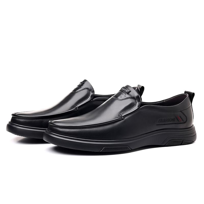 Large size men's shoes 2025 autumn business professional leather shoes men's genuine leather foot cover soft leather men's shoes middle-aged and el