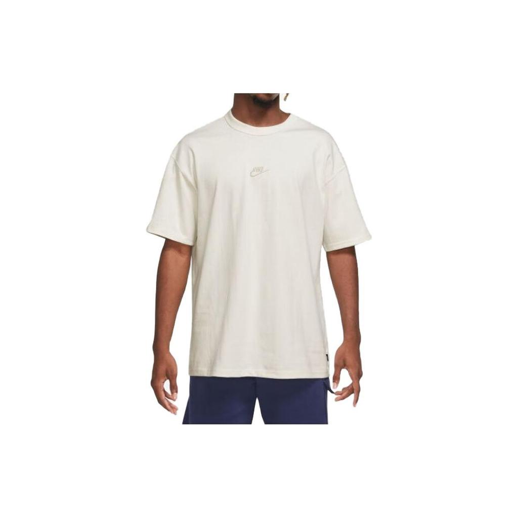 Nike T Shirts Men's White Crew Neck Moderate Straight Fit DO7393-030-X