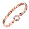 Diamond-encrusted Water Drop Stainless Steel Magnet Bracelet Adjustable Titanium Steel Gold-plated Women's Magnetic Health Bracelet