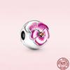 2022 New 925 Sterling Silver Butterfly of Flower Fit Original Charm Bracelet DIY Fashion Silver 925 Jewelry Making