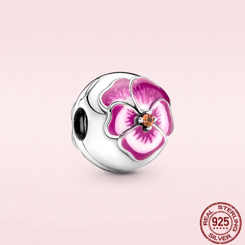 2022 New 925 Sterling Silver Butterfly of Flower Fit Original Charm Bracelet DIY Fashion Silver 925 Jewelry Making