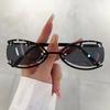 Vintage Brand Designer  Rimless Hollow Sunglasses Women Oval Sun Glasses For Men Popular Metal Steampunk Luxury Small Shades