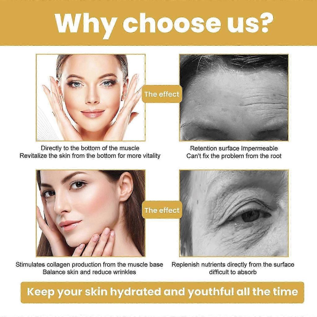 24K Gold Anti-Aging Oil Essence - Firming, Wrinkle Reduction & Radiance Boost with Vitamins A, C & E - Lightweight, Non-Sticky, Hydrating Facial Serum