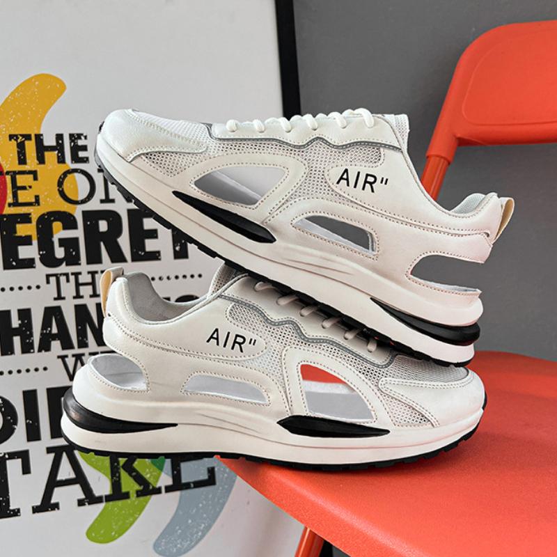 Brand Men's Running Shoes Mesh Patchwork Man's Sneakers Summer New Breathable Beach Sandals Luxury Fashion Men Tennis Shoes 2025