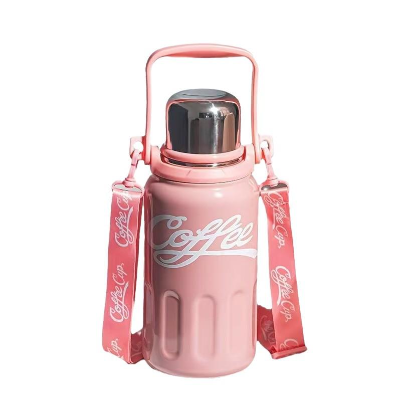 

New Coca-Cola Stainless Steel Insulated Flask with Handle - Large Capacity Gift for Men and Women 800ml розовый