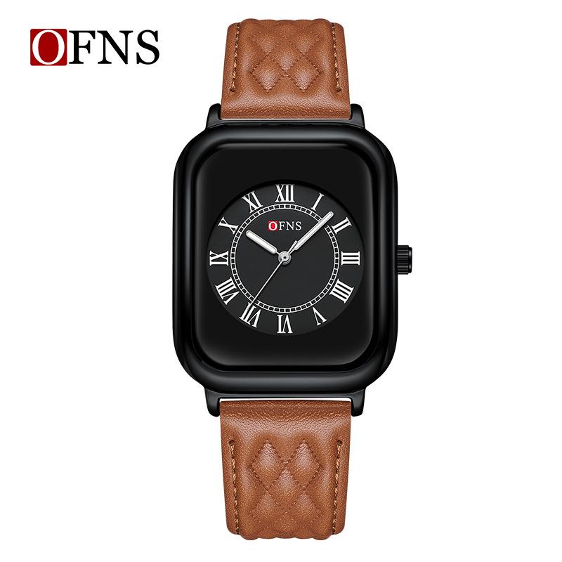 Ladies  Fashionable Quartz Watch - Simple Square Design, Alloy Case, Waterproof Bestseller
