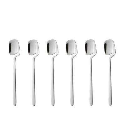 6Pcs Geschirr Besteck Set Besteck Silber Teelöffel Edelstahl Besteck Outdoor Büro Küche Party Hause Geschirr Set