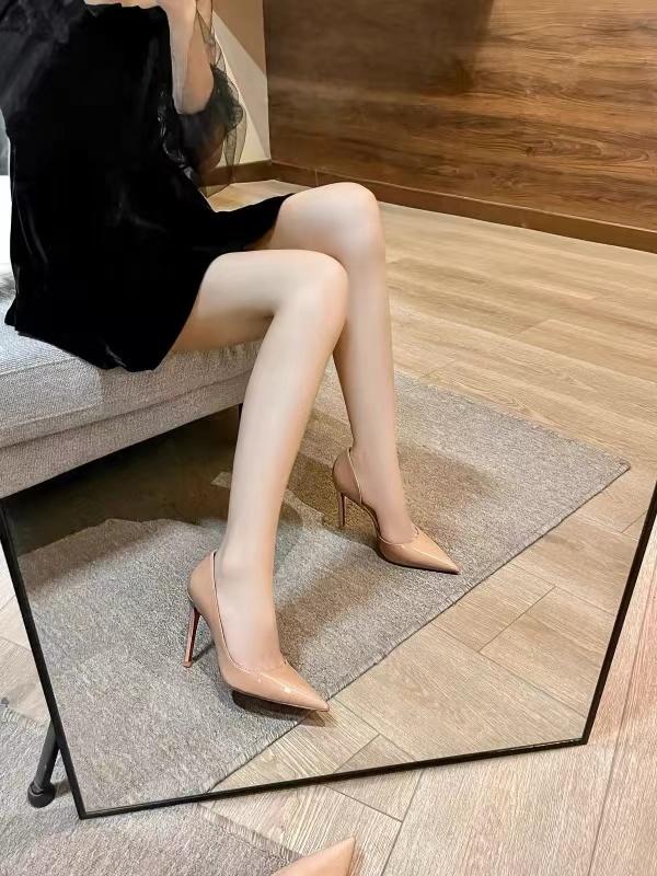 2025 Sexy Women Shoes Nude Stiletto Classical Pointed Toe Women Heel Shoes Ladies Office Party Shoes Women White Heels 7-9CM