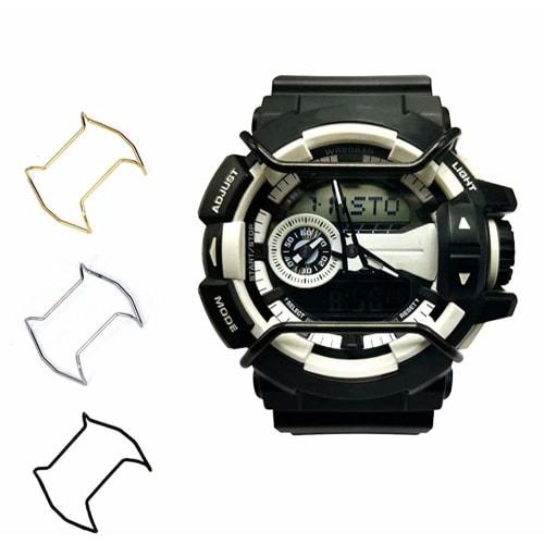 

Бампер-аксессуар для часов Supachis для CASIO G-SHOCK GA400, Защита циферблата, Устойчивый к ржавчине, Ударопрочный, Бампер из нержавеющей стали, Доступен в 3 цветах