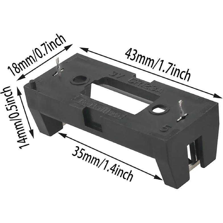 6PCS CR123A Battery Pack CR123A Li Ion Battery Holder Case Clip Single 3V Battery Pack for Electronic PCB Communication Module Electronic Toy