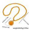 Chinese Yellow Jade Double-Sided Golden Buddha Pixiu Necklace – Elegant Women’s Pendant for Wealth and Luck.