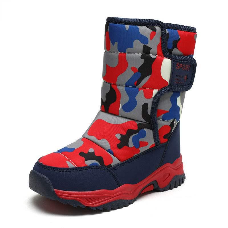 Kids' Waterproof Non-slip Winter Snow Boots with Warm Velvet Lining