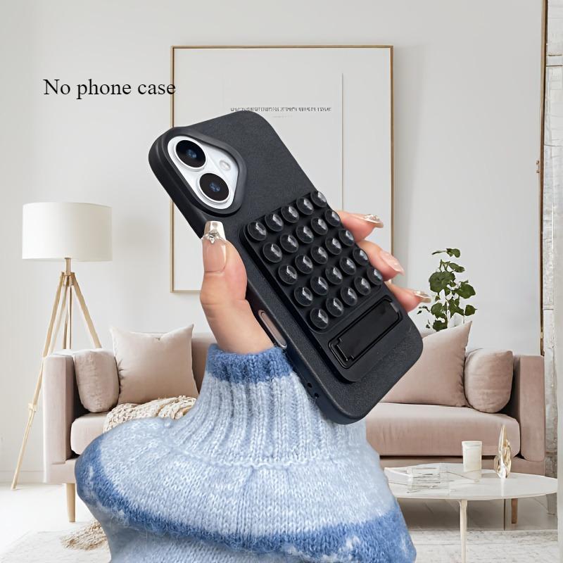 

One-Piece Silicone Suction Cup Holder Multifunctional Folding Desktop Stand Strong Adhesion to Smooth Surfaces Comfortable Grip чорний