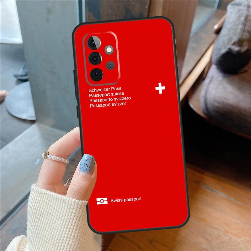 Szwajcaria Szwajcarska Flaga Etui Dla Samsung Galaxy A06 A14 A56 A36 A26 A16 A54 A34 A12 A32 A52 A13 A33 A53 A15 A35 A55