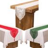Christmas Long Table Runner Multi-size Lace Three-color Tablecloth Party Decoration Table Cover