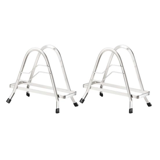 Cutting Board Holder Triangle Stainless Steel Chopping Board Organizer Anti-Slip Pan Rack Cutting Board Storage Stand for Kitchen Countertop