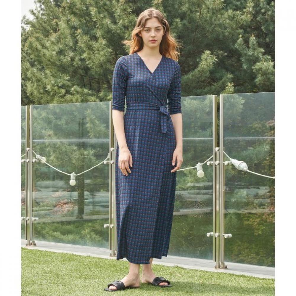 

Lipbbam Creora Romona 3 4 Sleeve Maxi Long Wrap Dress Ldm10ce01 FREE/LDM10CE01