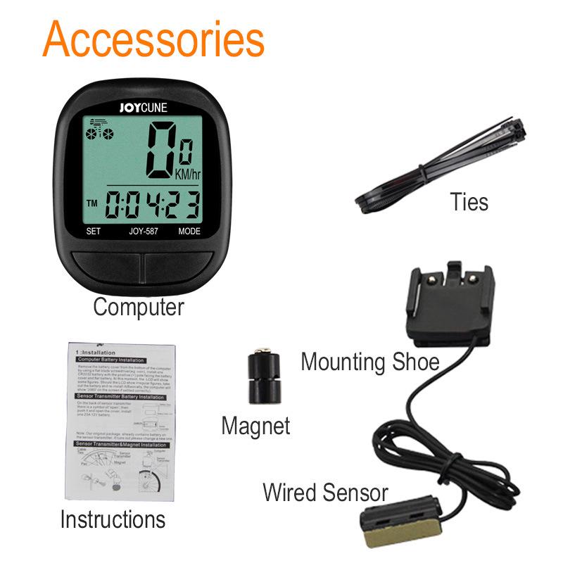 Shundong SUNDING 2020 Wired Bicycle Computer & Speedometer with Odometer (Bilingual)