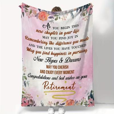 Retirement Gift Floral Throw Blanket - Soft for All Seasons