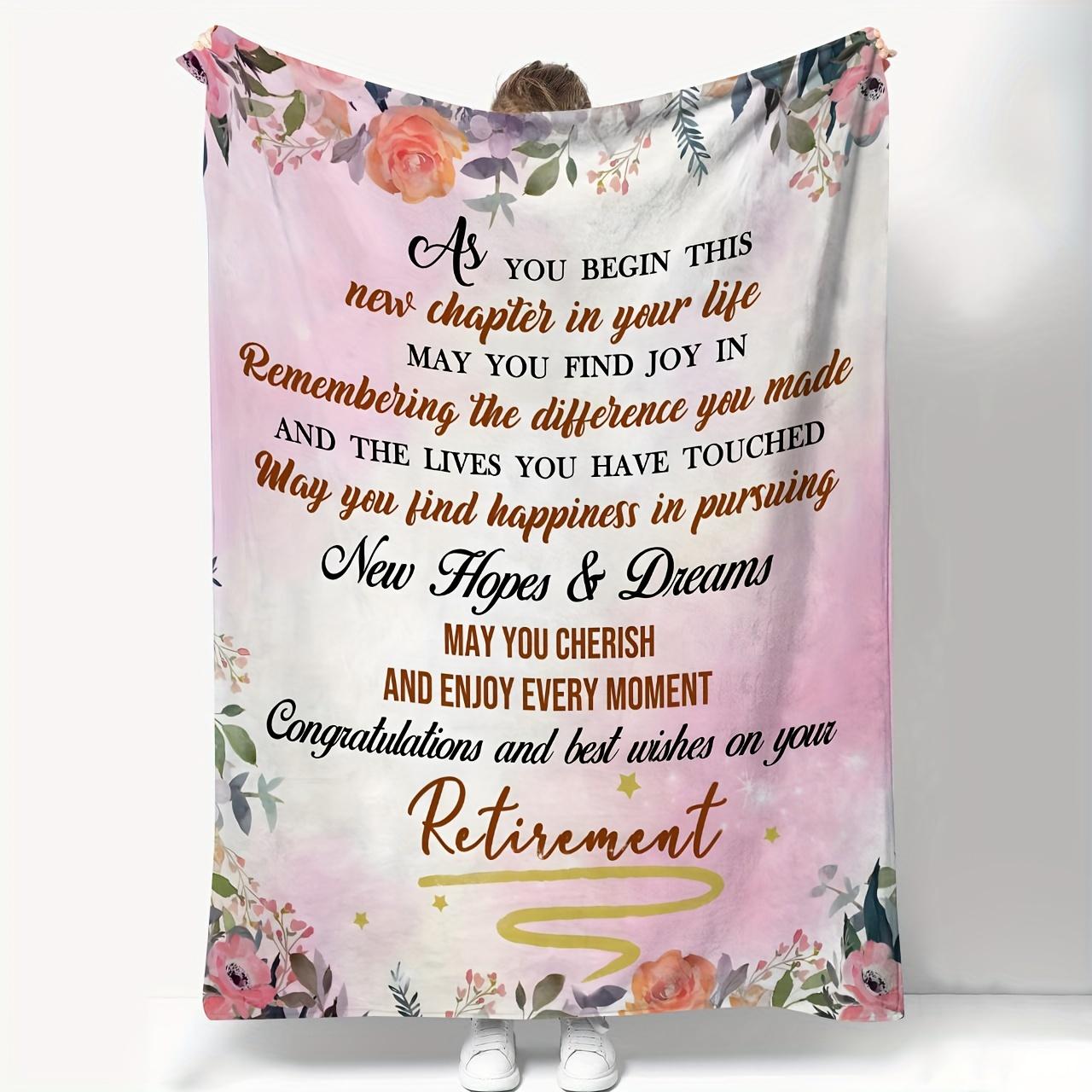 

Retirement Gift Floral Throw blanket - Soft for All Seasons 130x150cm