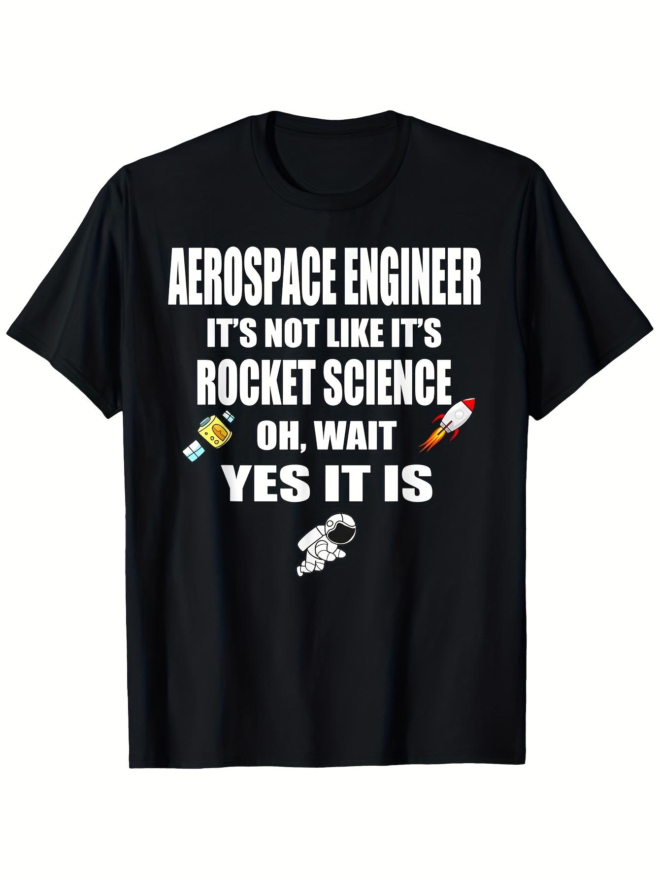 Long Sleeve T-Shirt y2k Aerospace Engineer Rocket Science Black M