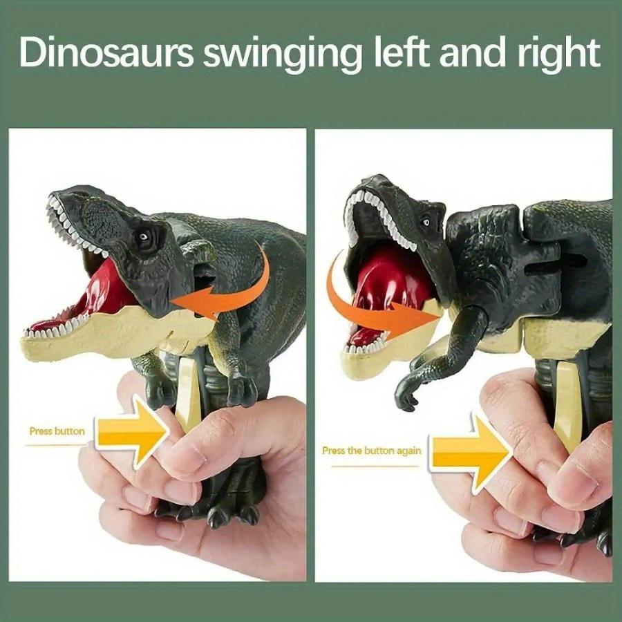 Svingende Dinosaur Fidget Tyrannosaurus Rex Teleskopisk Fjær Trykk Eksplosiv Dinosaur Barn Trykk Automatisk T-REX Leker