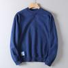 Heavyweight Washed Cotton Terry Crewneck Sweatshirt for Men, Spring and Autumn Vintage Trendy Top Jacket