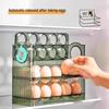 Automatic Flip-Top Egg Organizer: Side-Opening Container for Fresh-Keeping In Kitchen Refrigerators