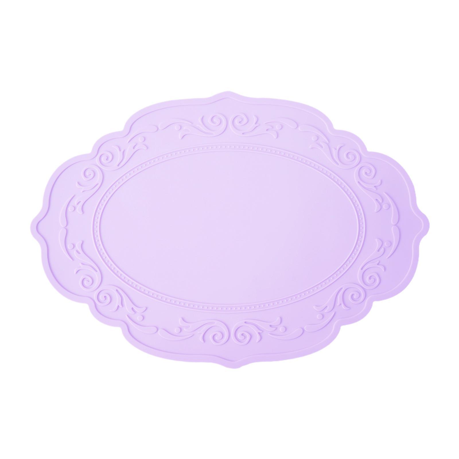Table Mat Placemat for Dining Table Heat Insulation Mat Silicone Placemat for Barbecue светло-фиолетовый