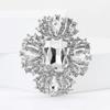 Crystal Brooch for Women Unisex Rhinestone Flower Pins Banquet Party Gifts Jewelry Accessories